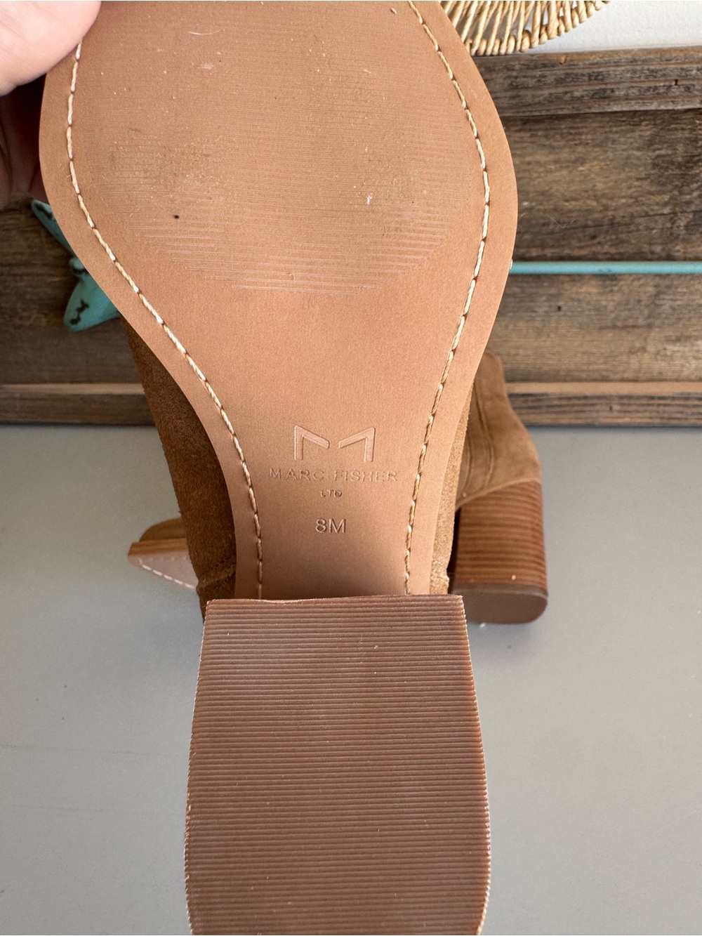 Marc Fisher LTD dark suede ankle booties - Picture 8 of 9